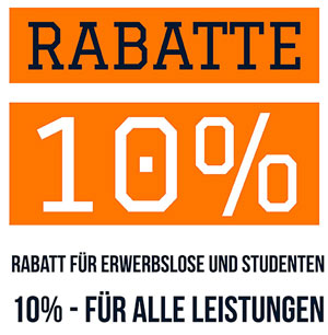 10 procent Studentenrabatt